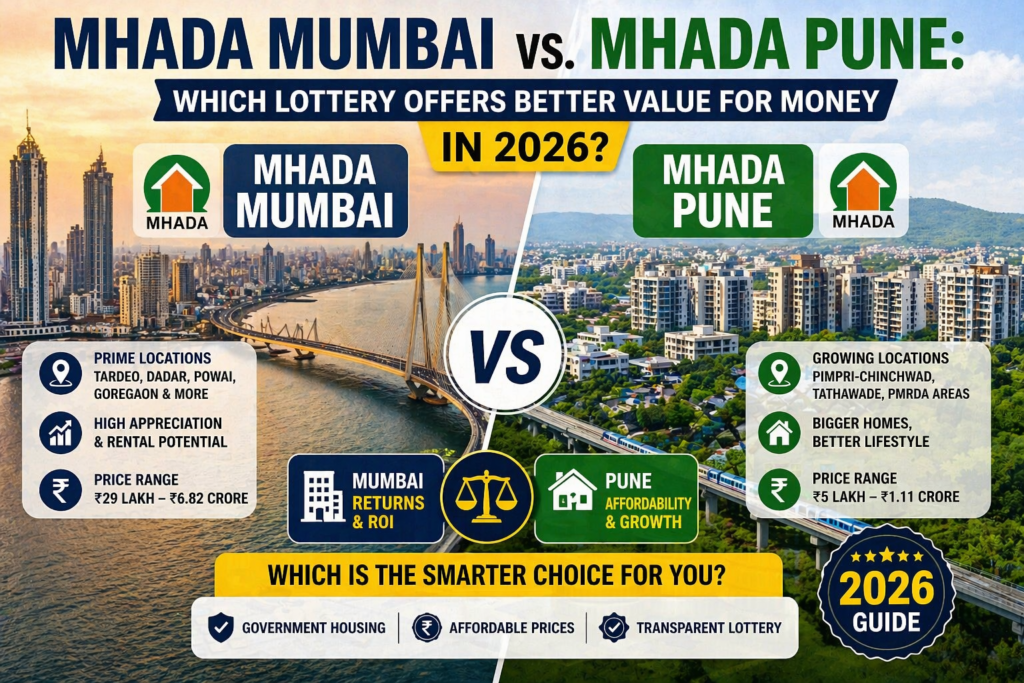 MHADA Mumbai vs. MHADA Pune: Which Lottery Offers Better Value for Money in 2026?