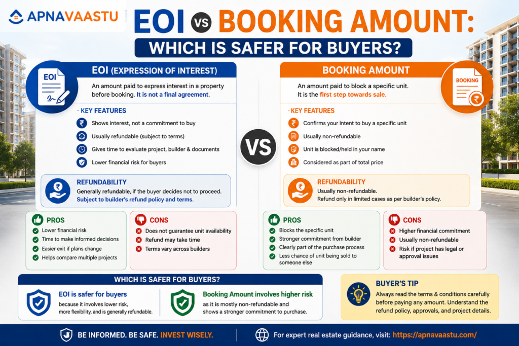 EOI vs Booking Amount: Which Is Safer for Buyers?