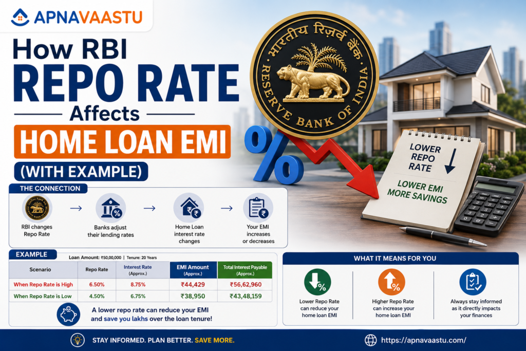 How RBI Repo Rate Affects Home Loan EMI (With Example)