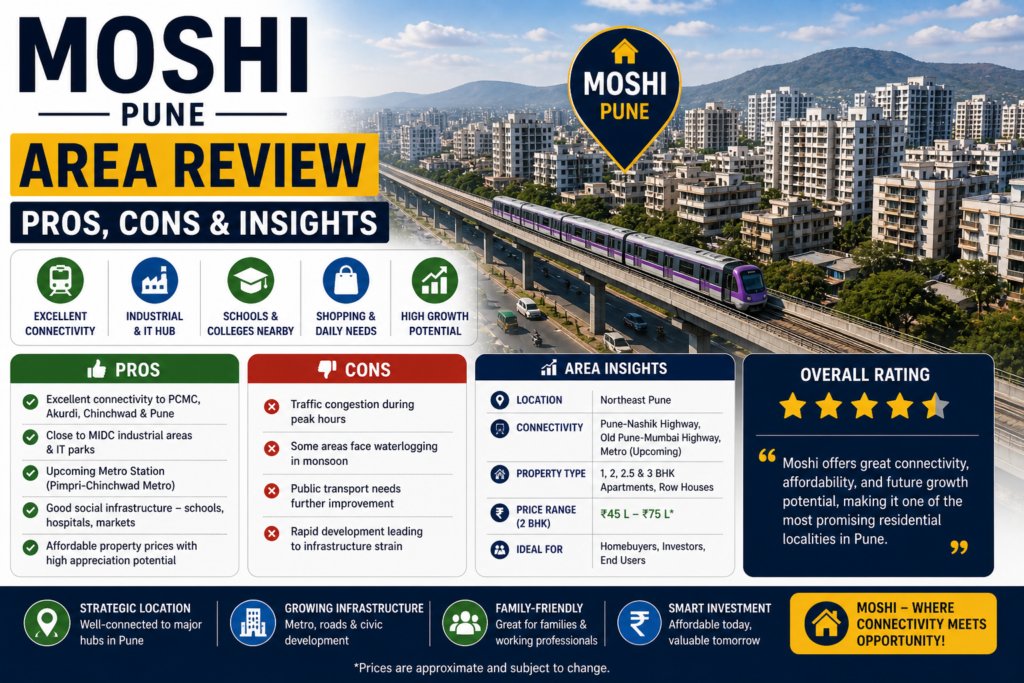 Moshi Pune Area Review – Pros, Cons & Insights