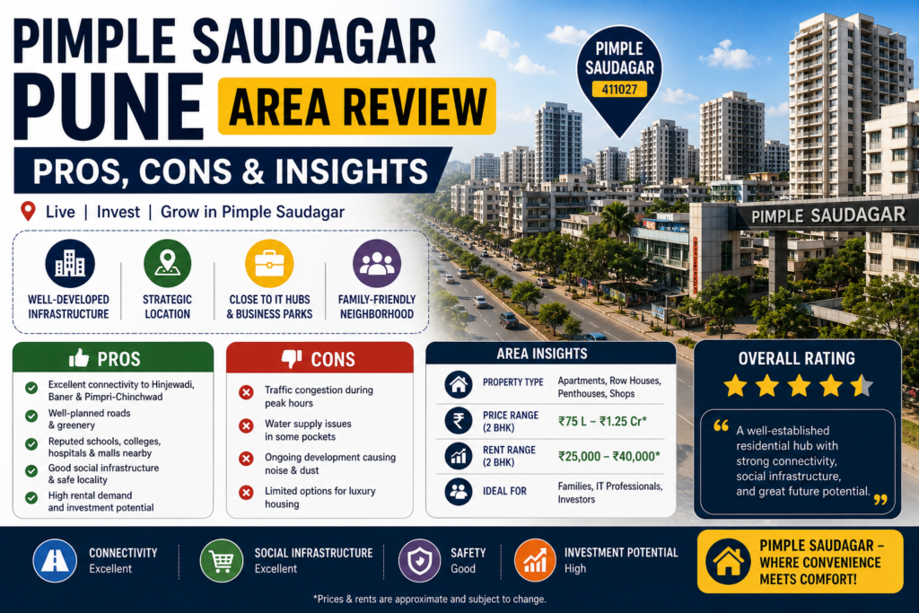 Pimple Saudagar Pune Area Review – Pros, Cons & Insights